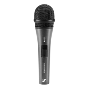 Mikrofon doręczny sennheiser e825 wynajem sprzętu dj nagłośnienie i oświetlenie myvibe.pl